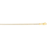 14K 2.3mm Round Pave Franco Chain