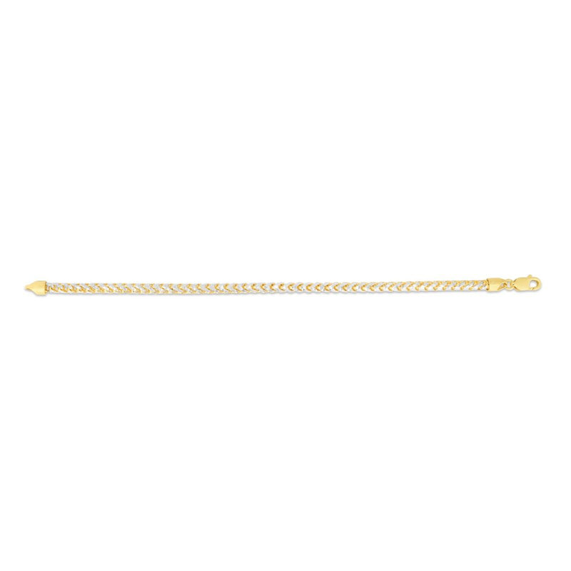 14K 4mm Round Pave Franco Chain
