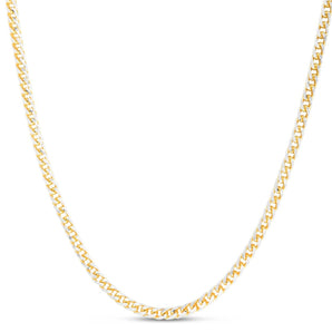 14K 4mm Round Pave Franco Chain