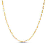 14K 4mm Round Pave Franco Chain