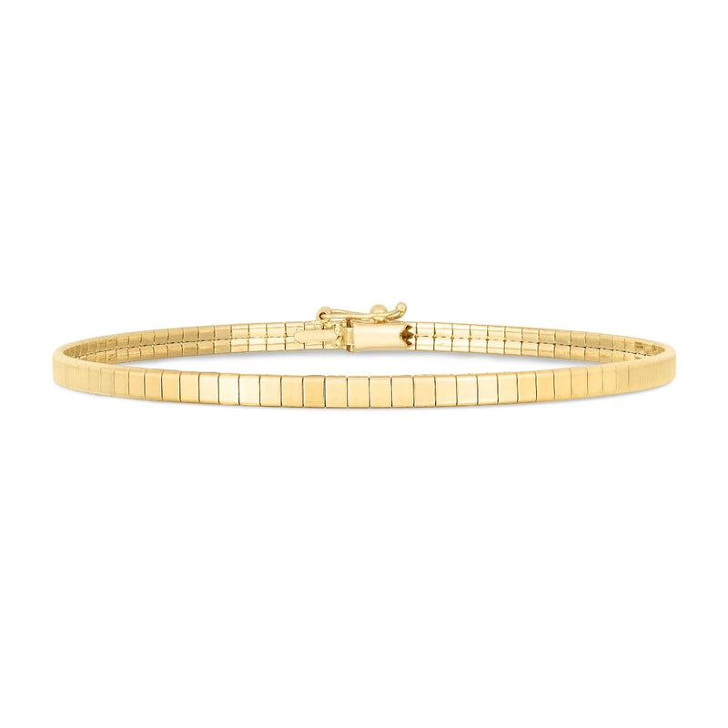 14K Brick Omega Bracelet