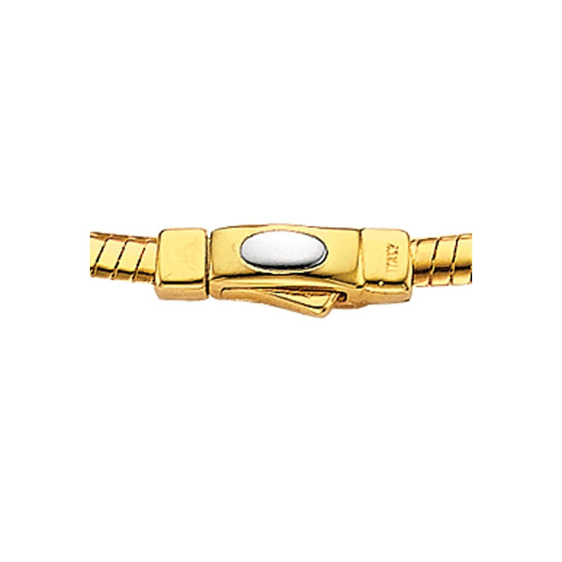 14K Gold 6mm Reversible Bi Metal Omega