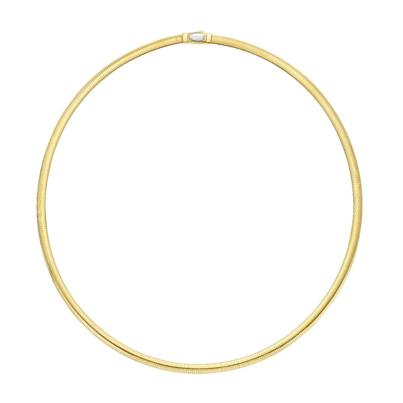 14K Gold 4mm Reversible Bi Metal Omega