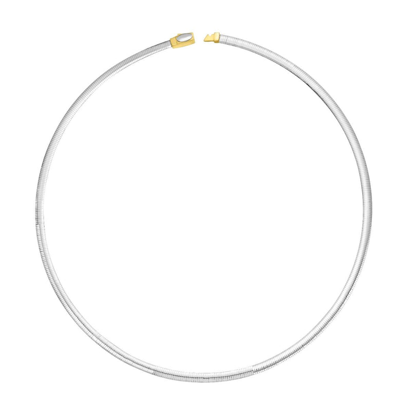 14K Gold 4mm Reversible Bi Metal Omega