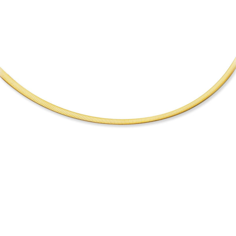 14K Gold 3mm Reversible Bi Metal Omega