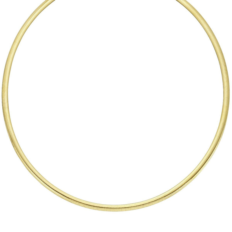 14K Gold 4mm Reversible Bi Metal Omega