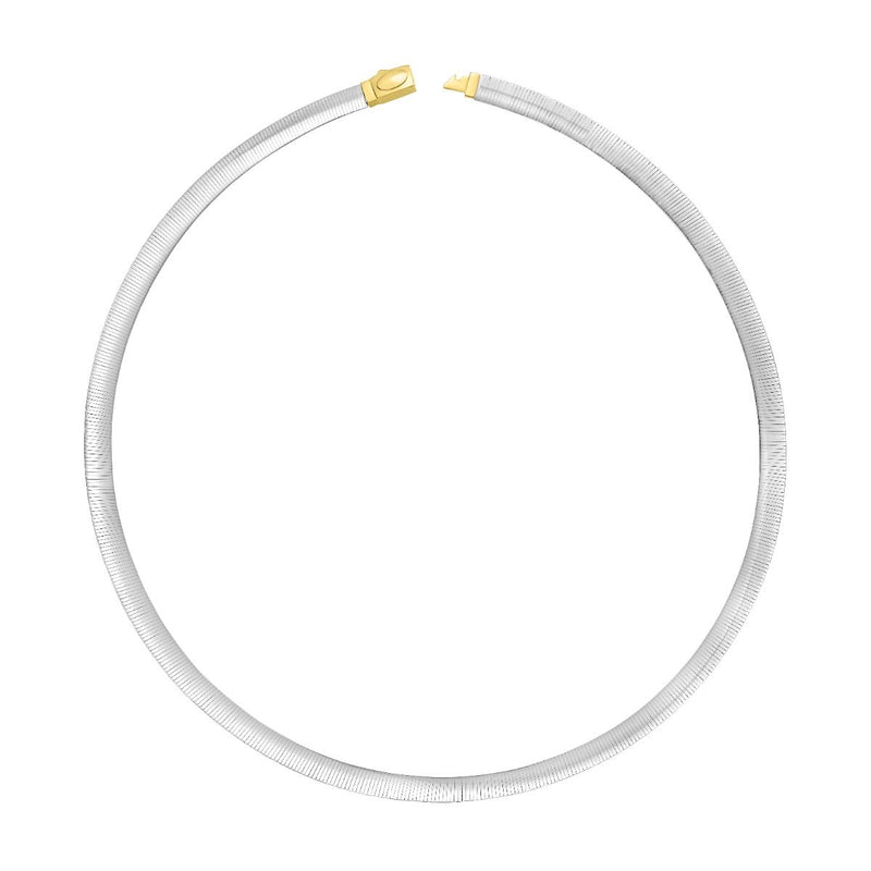 14K Gold 6mm Reversible Bi Metal Omega