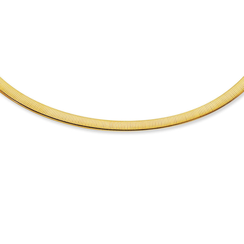 14K Gold 6mm Reversible Bi Metal Omega
