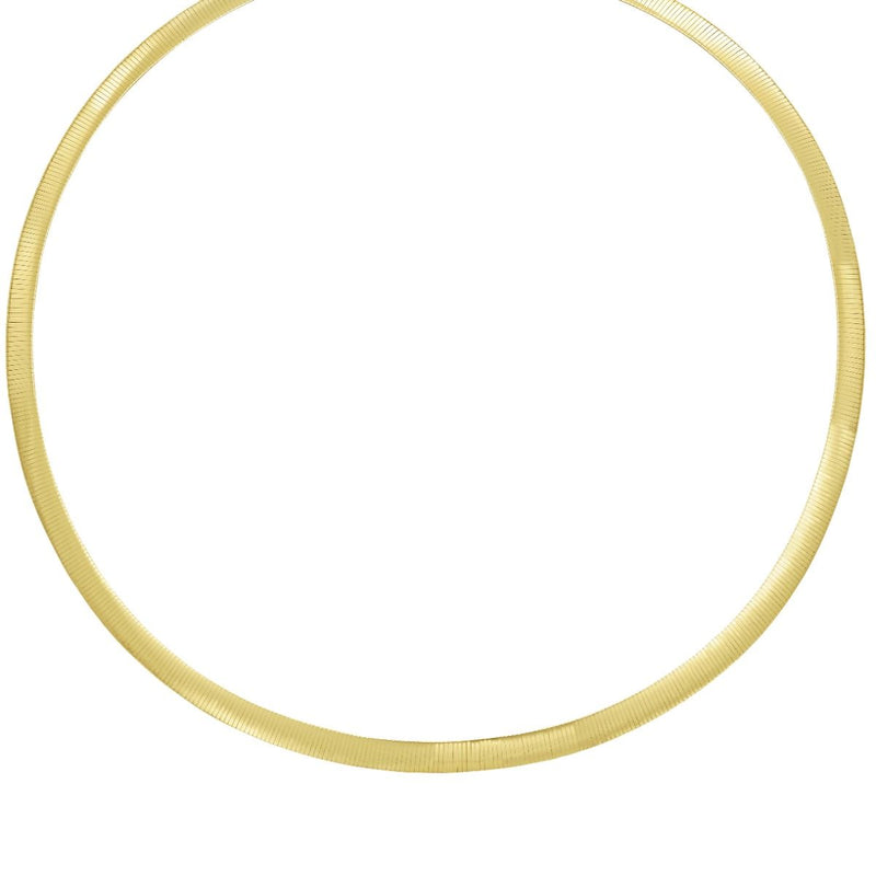 14K Gold 6mm Reversible Bi Metal Omega