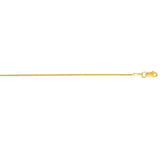 14K Gold .6mm Round Wheat Chain 
