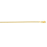 14K Gold 1.5mm Round Wheat Chain 