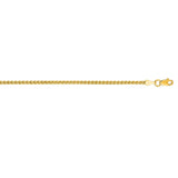 14K Gold 2.1mm Round Wheat Chain 