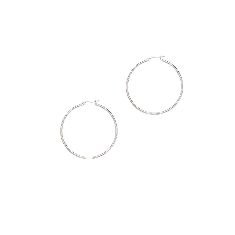 14K Gold 2x50mm Hoops