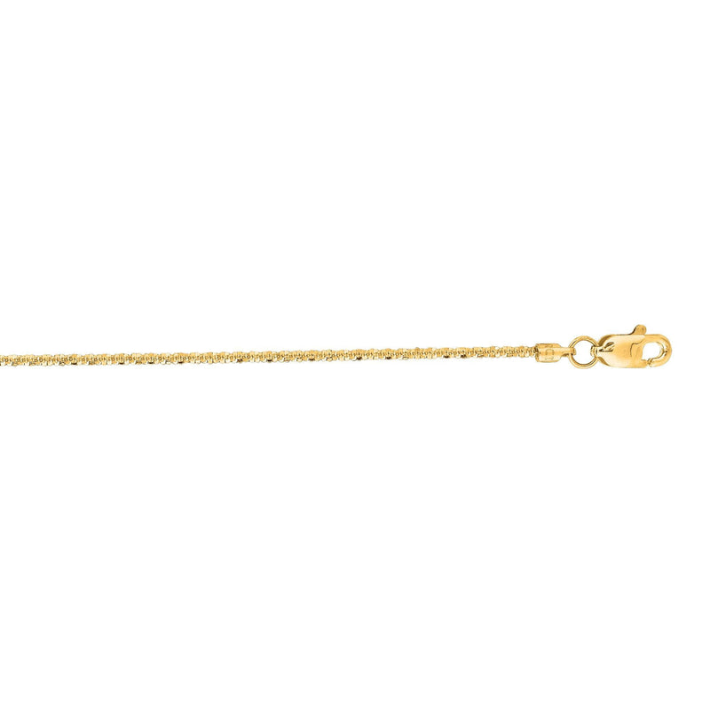 14K Gold 1.1mm Sparkle Chain 