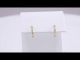 7 ct tw Round Lab Grown Diamond Accented Huggie Earrings in 14K W... - view 2