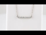 1/4 ct tw Accented Lab Grown Diamond Necklace in 14K White Gold (... - view 3