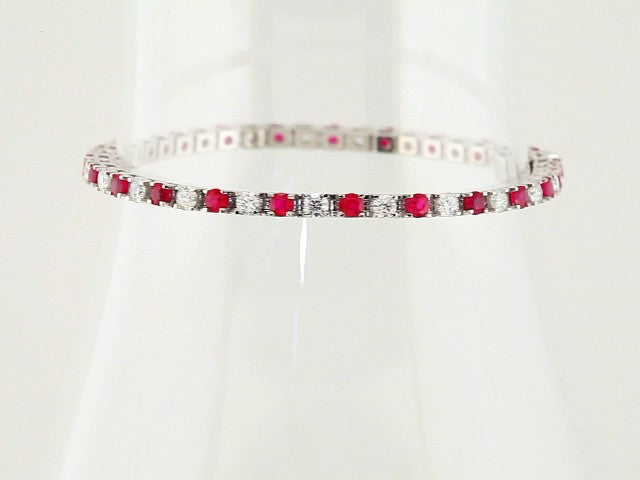 7" Lab Grown Diamond Line Bracelet in 14K White Gold (2 1/3 ct tw... - view 4