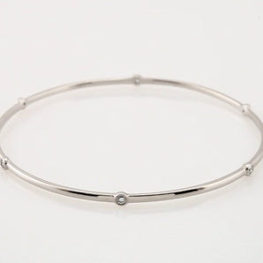 7" Lab Grown Diamond Bezel Bracelet in 14K White Gold (1/4 ct tw ... - view 3