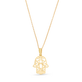 14K Gold Hamsa Necklace