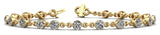 7/8 ctw Single Prong Bracelet-under-clasp — Yellow Gold