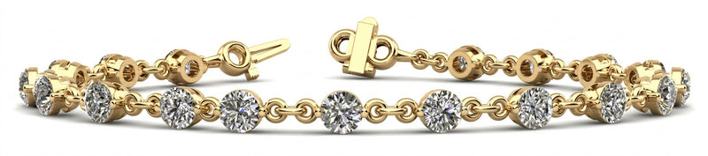 7/8 ctw Single Prong Bracelet-under-clasp — Yellow Gold