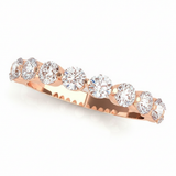 Single Prong Wedding Band — 1/16 ctw — Rose Gold