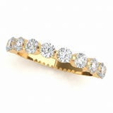 Single Prong Wedding Band — 1/16 ctw — Yellow Gold