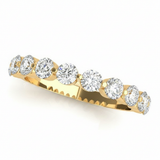 Single Prong Wedding Band — 1/4 ctw — Yellow Gold