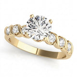 Bezel Set Engagement Ring (50204-E) — Yellow Gold