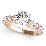 Bezel Set Engagement Ring (50352-E) — Rose Gold