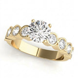 Bezel Set Engagement Ring (50387-E) — Yellow Gold