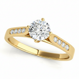 Channel Set Engagement Ring (50001-E) — Yellow Gold