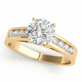 Channel Set Engagement Ring (50005-E) — Yellow Gold