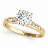Channel Set Engagement Ring (50026-E) — Yellow Gold