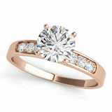 Channel Set Engagement Ring (50076-E) — Rose Gold