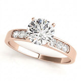 Channel Set Engagement Ring (50076-E) — Rose Gold