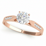 Channel Set Engagement Ring (50120-E) — Rose Gold