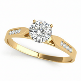 Channel Set Engagement Ring (50120-E) — Yellow Gold
