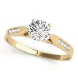Channel Set Engagement Ring (50120-E) — Yellow Gold