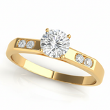 Channel Set Engagement Ring (50152-E) — Yellow Gold
