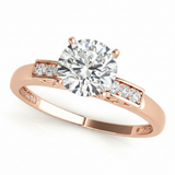 Channel Set Engagement Ring (50251-E) — Rose Gold