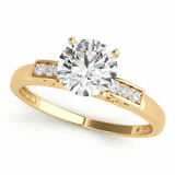 Channel Set Engagement Ring (50251-E) — Yellow Gold