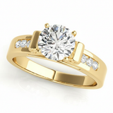 Channel Set Engagement Ring (50257-E) — Yellow Gold
