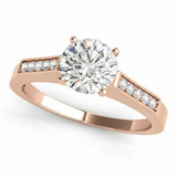 Channel Set Engagement Ring (50270-E) — Rose Gold