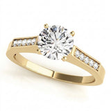 Channel Set Engagement Ring (50270-E) — Yellow Gold