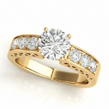 Channel Set Engagement Ring (50278-E) — Yellow Gold