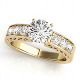Channel Set Engagement Ring (50278-E) — Yellow Gold