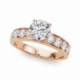 Channel Set Engagement Ring (50280-E) — Rose Gold