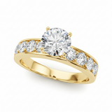 Channel Set Engagement Ring (50280-E) — Yellow Gold