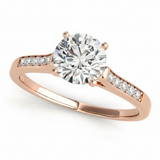 Channel Set Engagement Ring (50283-E) — Rose Gold